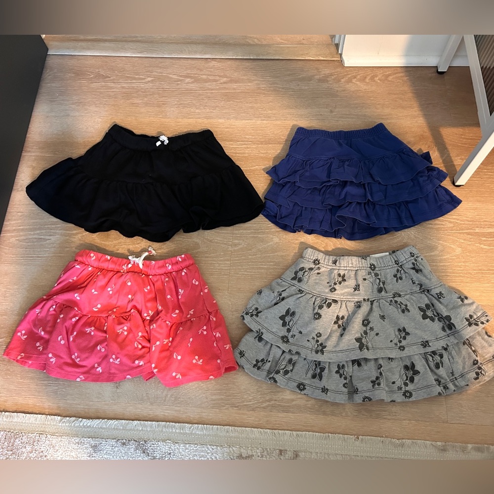 Set of 4 Girls Skorts Skirts - Target Cat & Jack, and Hanna Andersson